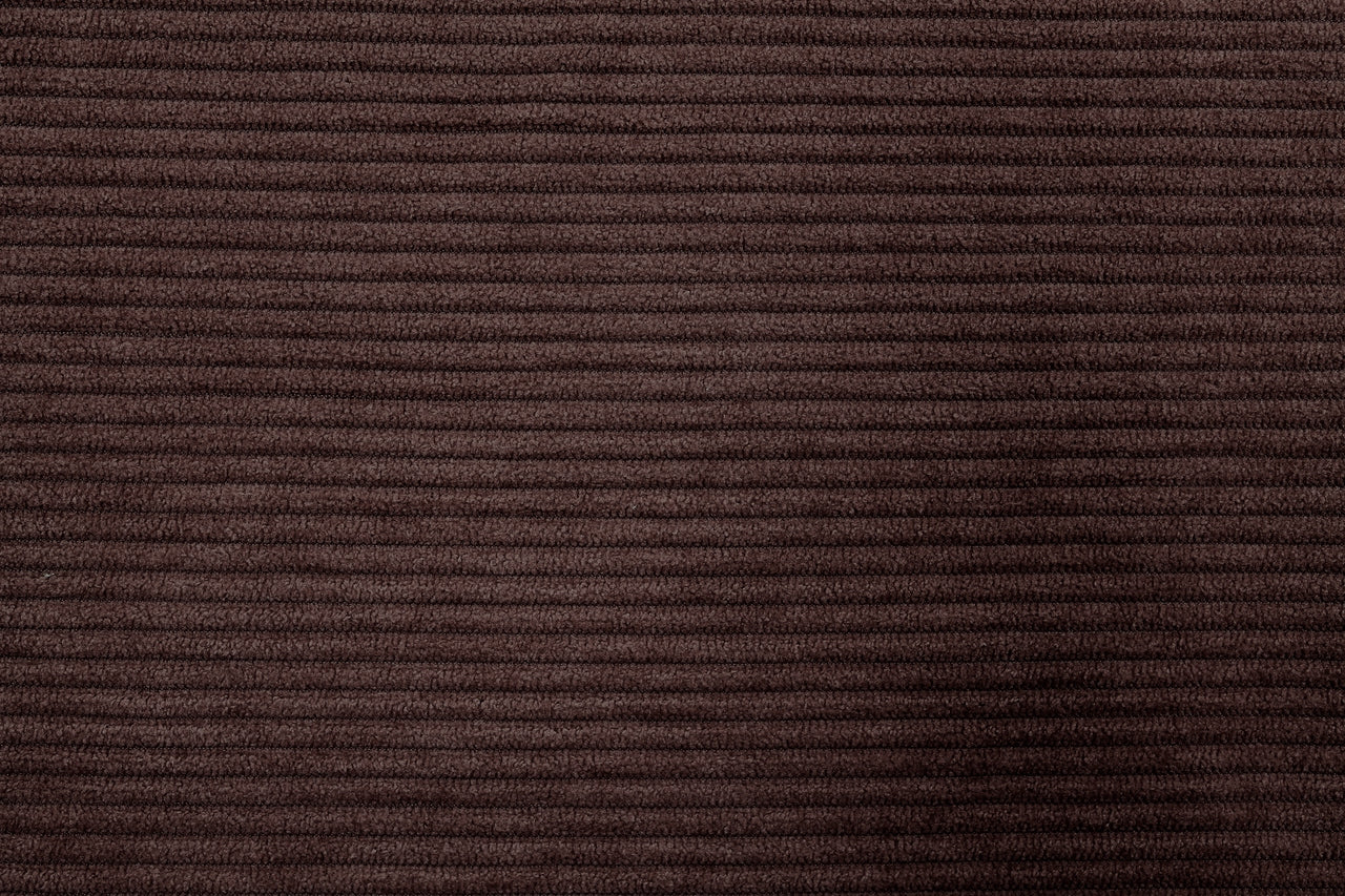 Tissu Velours Maille Côtelé Marron foncé