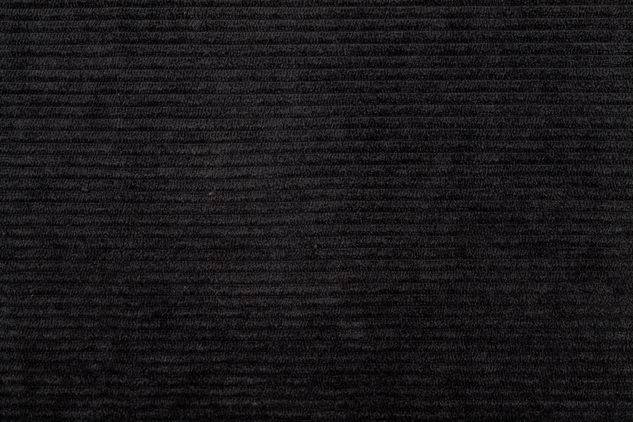 Tissu Velours Maille Côtelé Noir