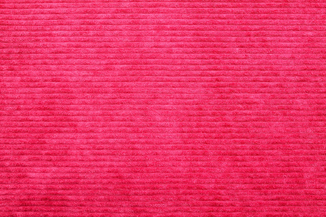 Tissu Velours Maille Côtelé Rouge