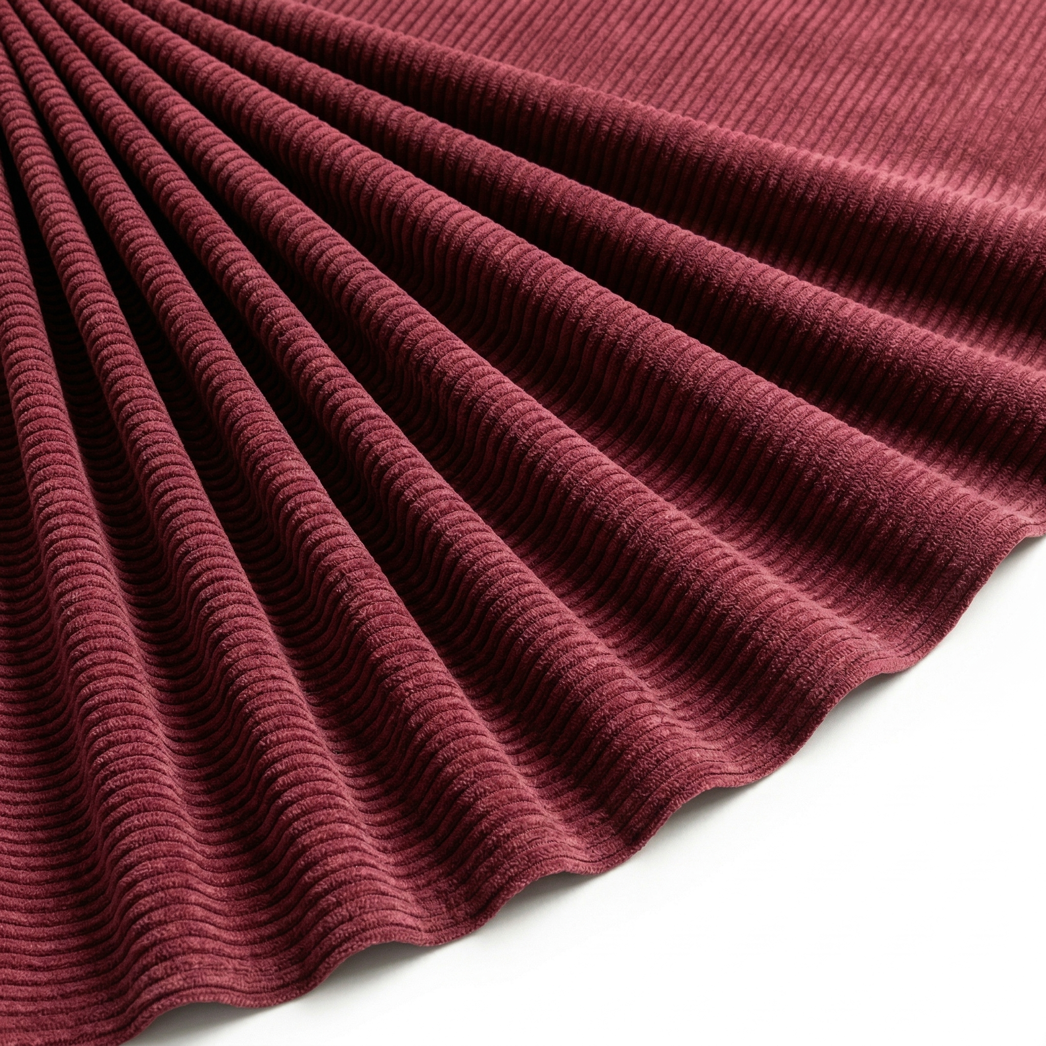 Tissu Velours Maille Côtelé Terracotta