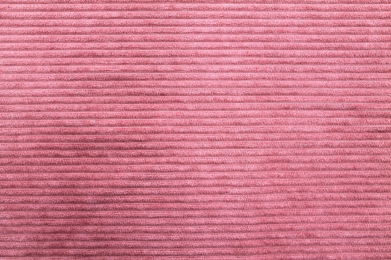 Tissu Velours Maille Côtelé Vieux Rose