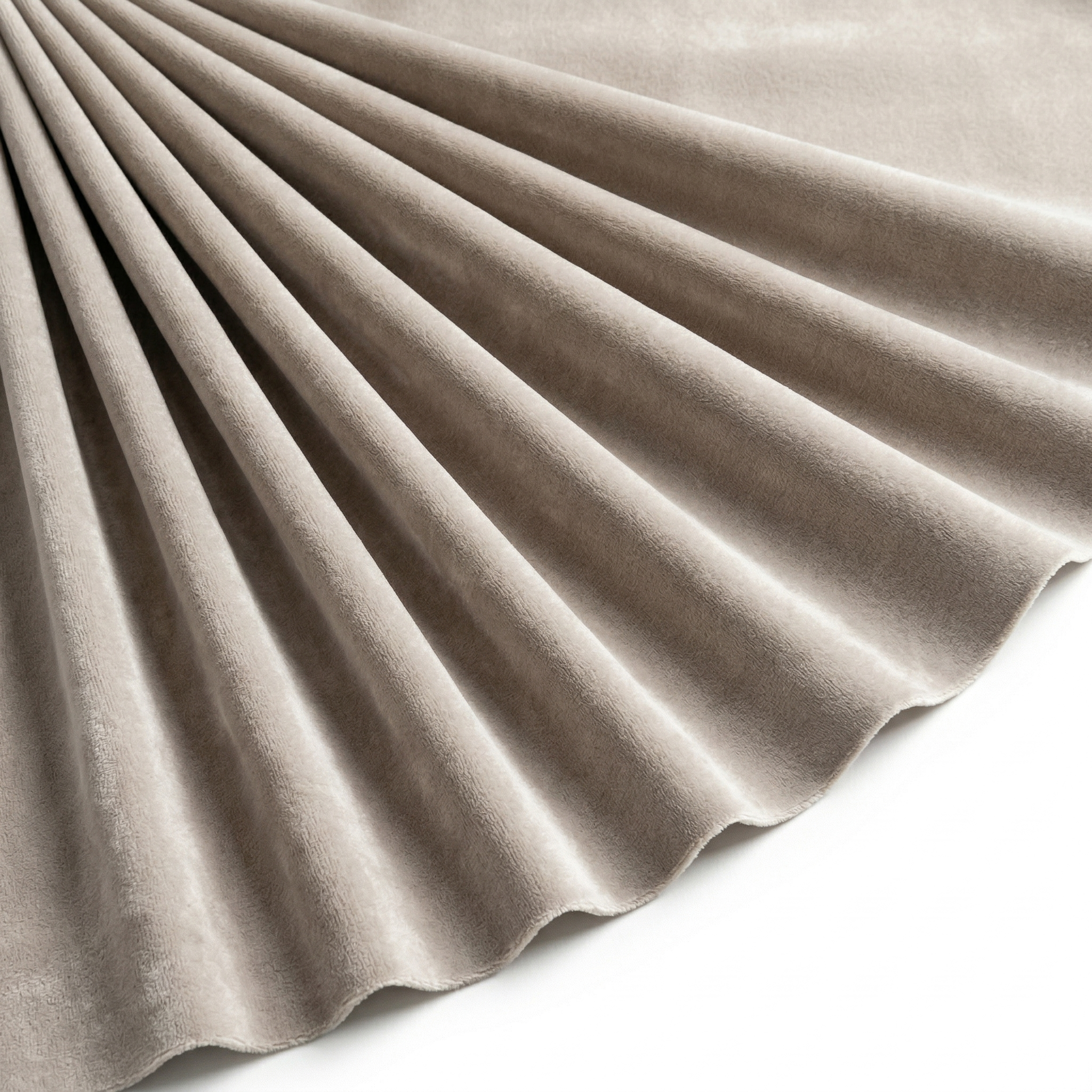 Tissu Velours Mat Extensible Uni Beige clair