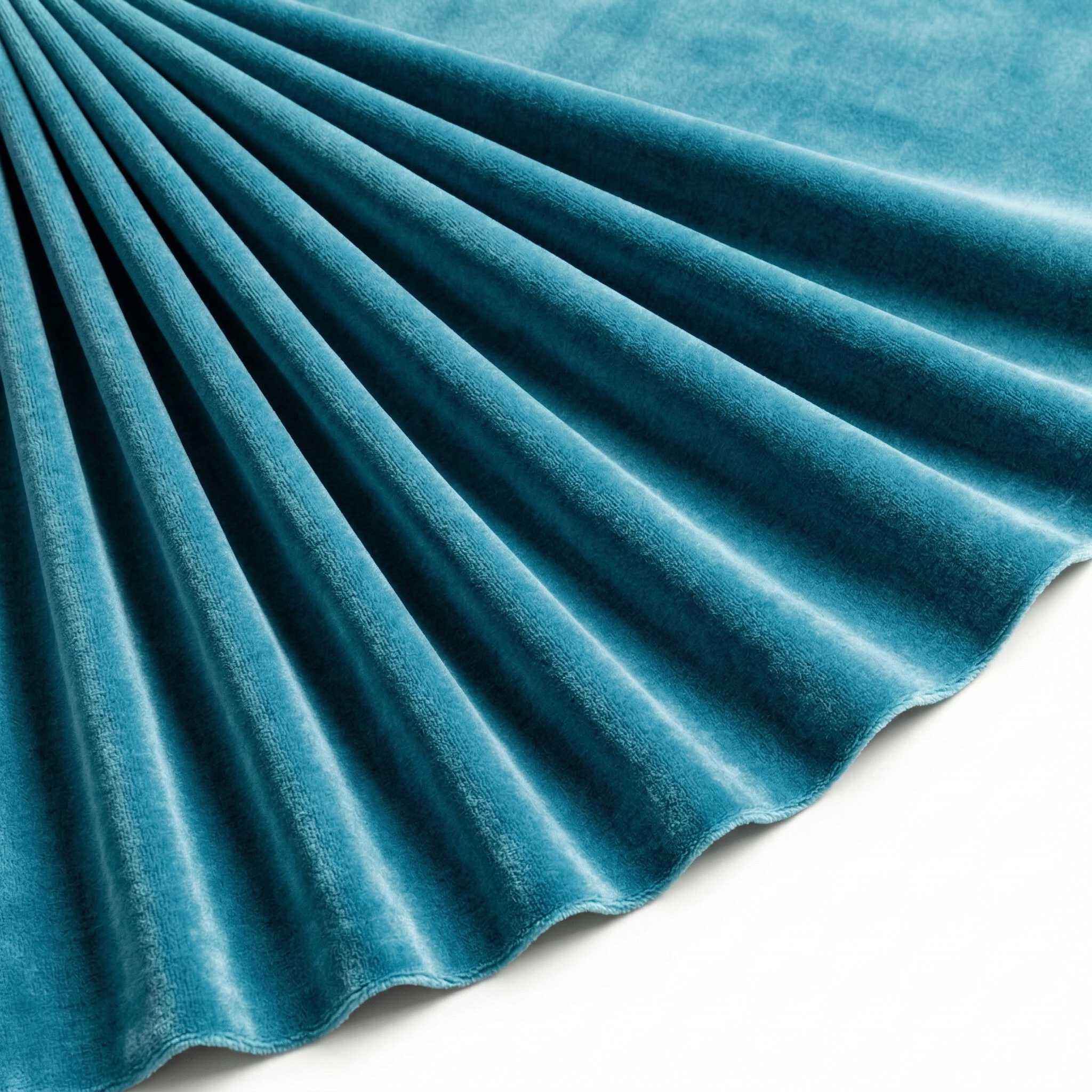 Tissu Velours Mat Extensible Uni Bleu pétrole