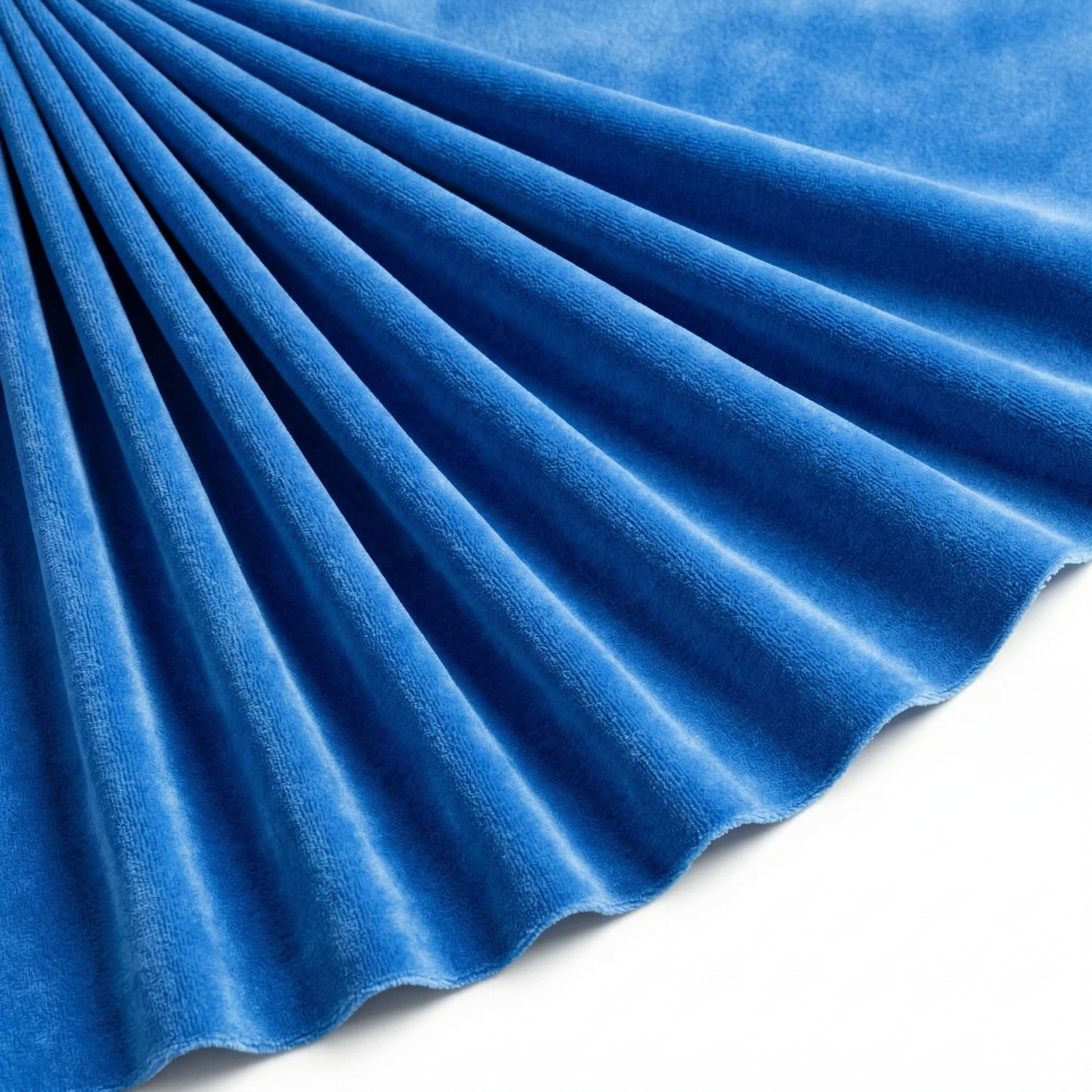 Tissu Velours Mat Extensible Uni Bleu roi