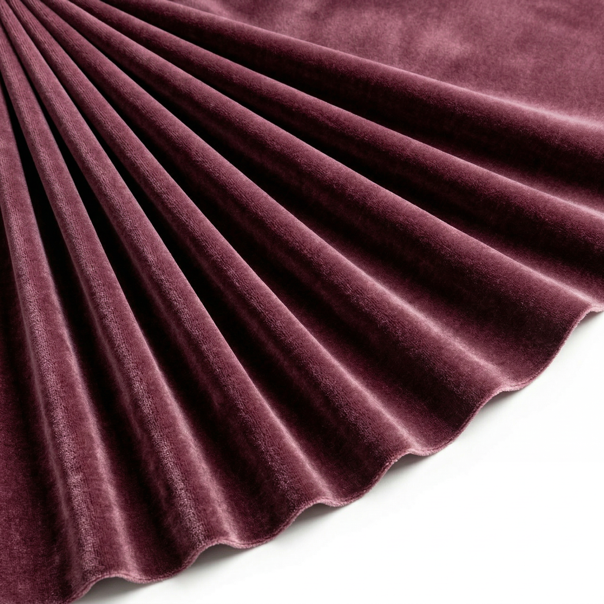Tissu Velours Mat Extensible Uni Bordeaux
