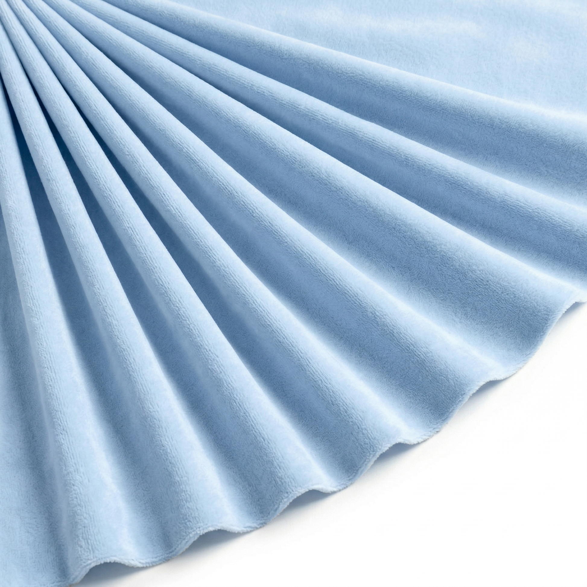 Tissu Velours Mat Extensible Uni Bleu Ciel