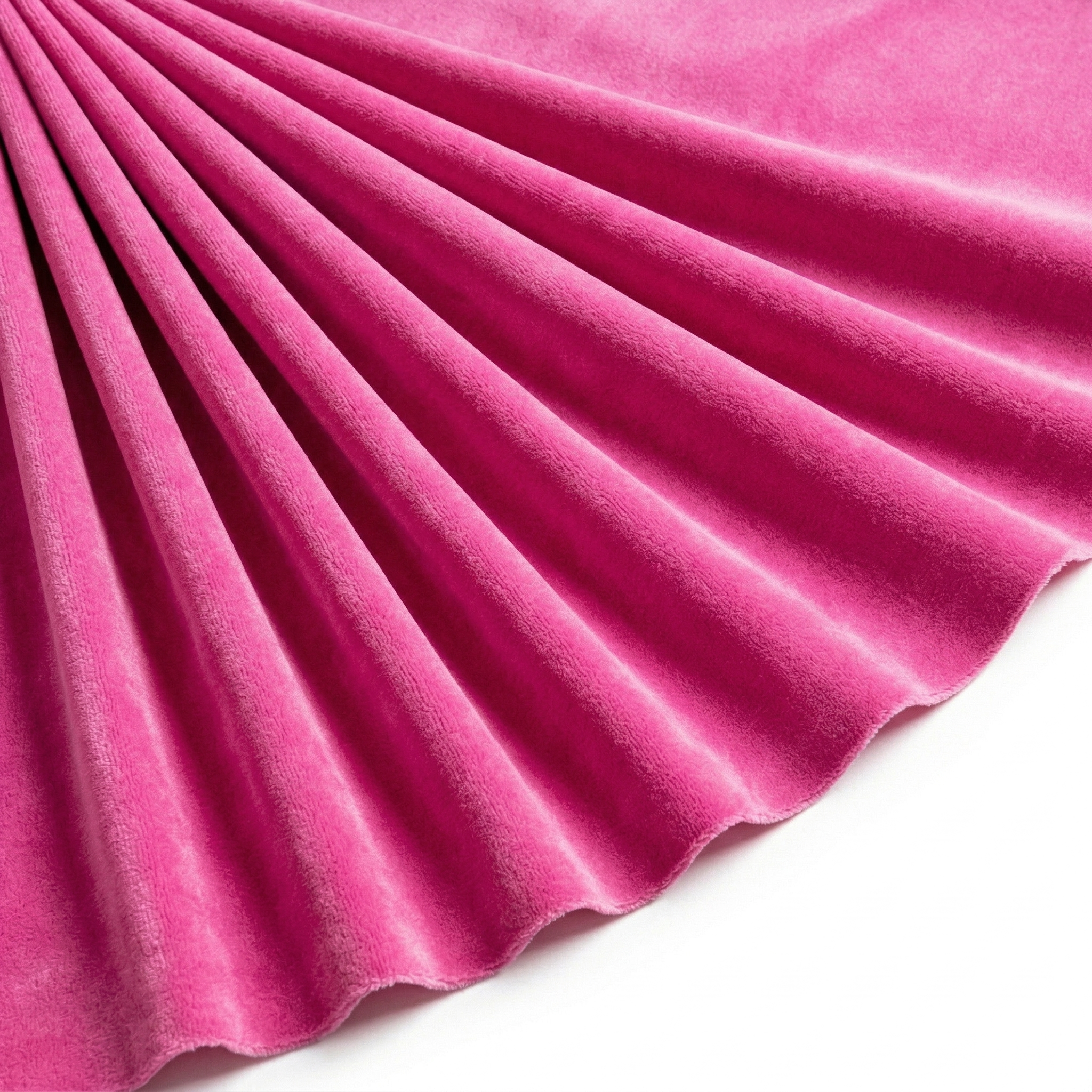 Tissu Velours Mat Extensible Uni Fuchsia