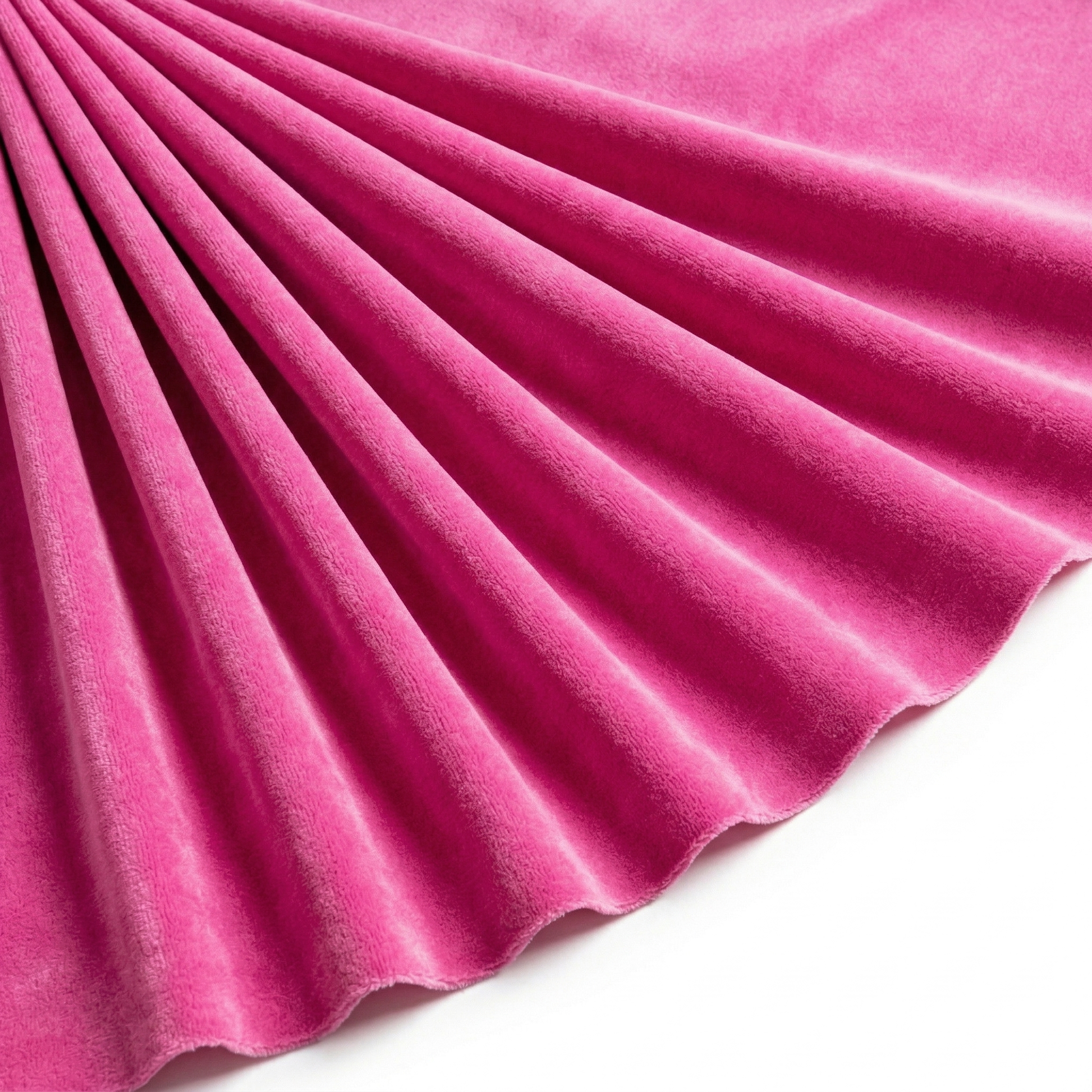 Tissu Velours Mat Extensible Uni Fuchsia
