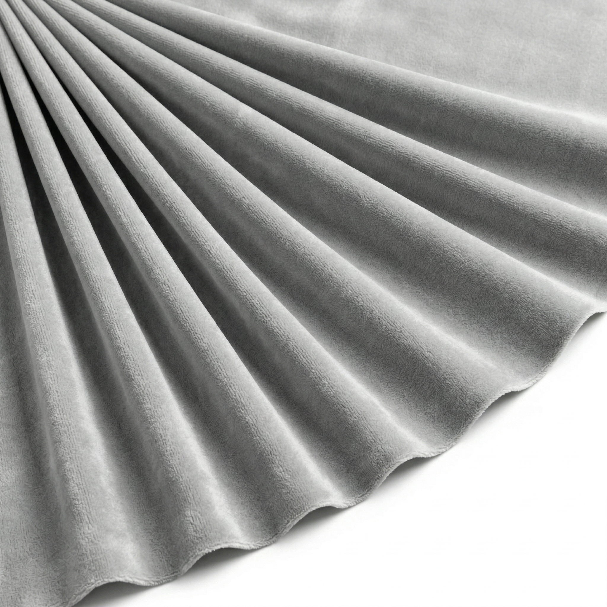 Tissu Velours Mat Extensible Uni Gris clair