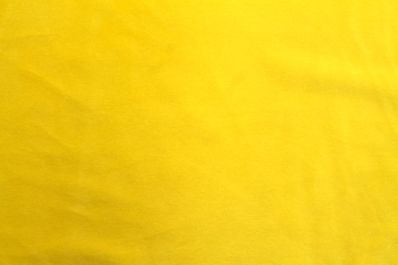 Tissu Velours Mat Extensible Uni Jaune