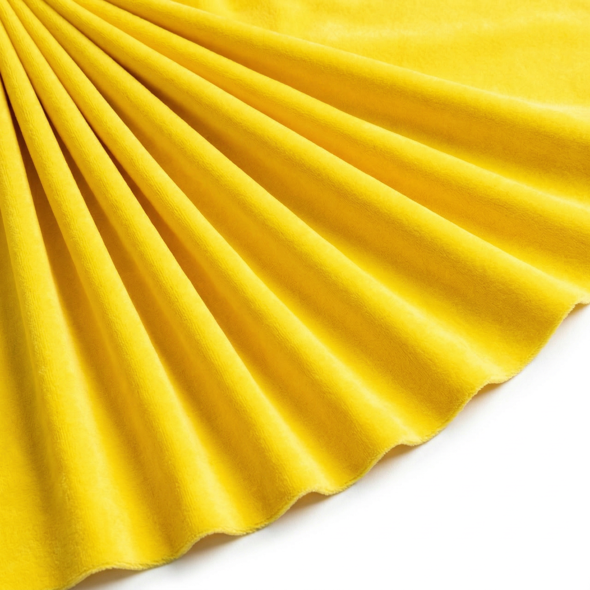 Tissu Velours Mat Extensible Uni Jaune