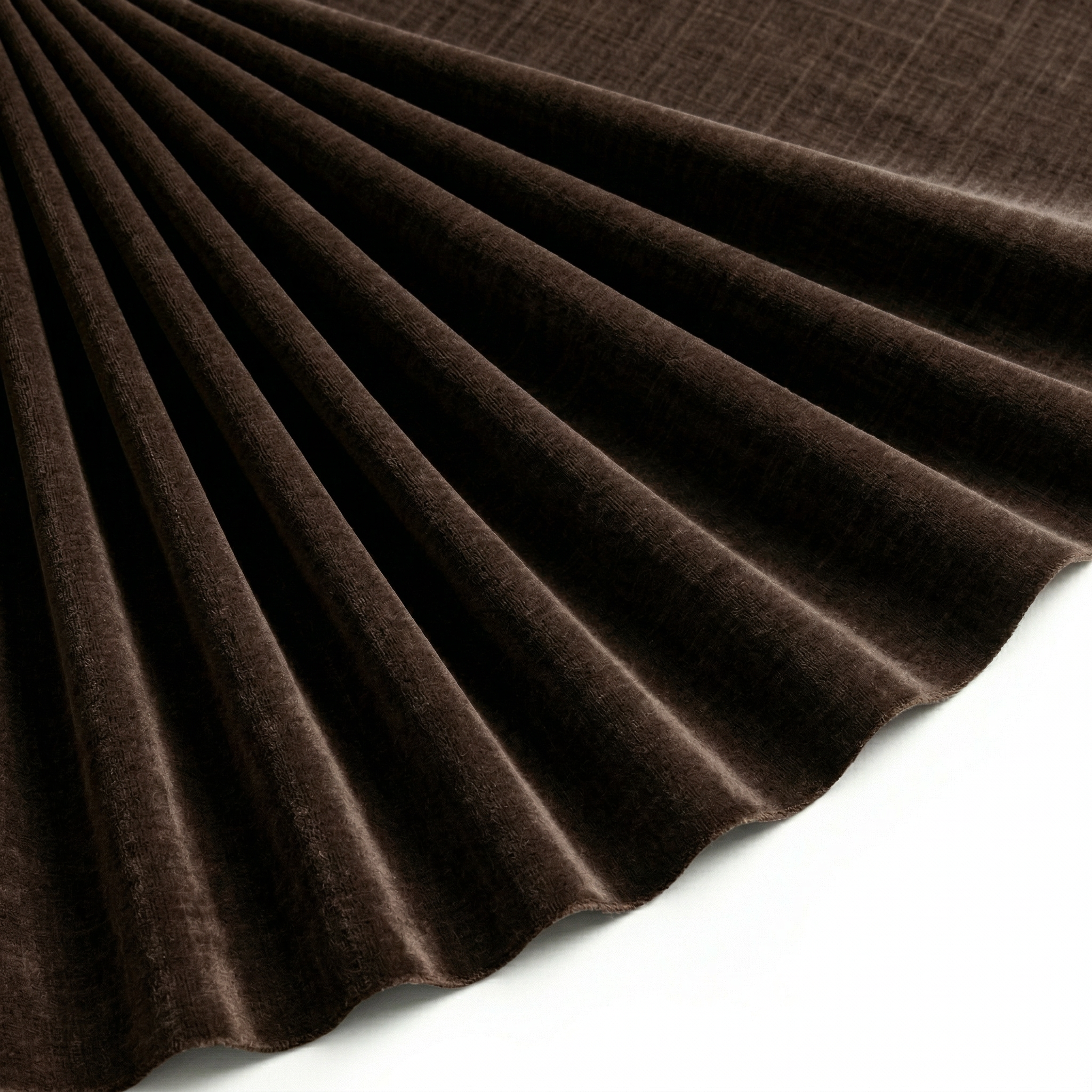 Tissu Velours Mat Extensible Uni Marron