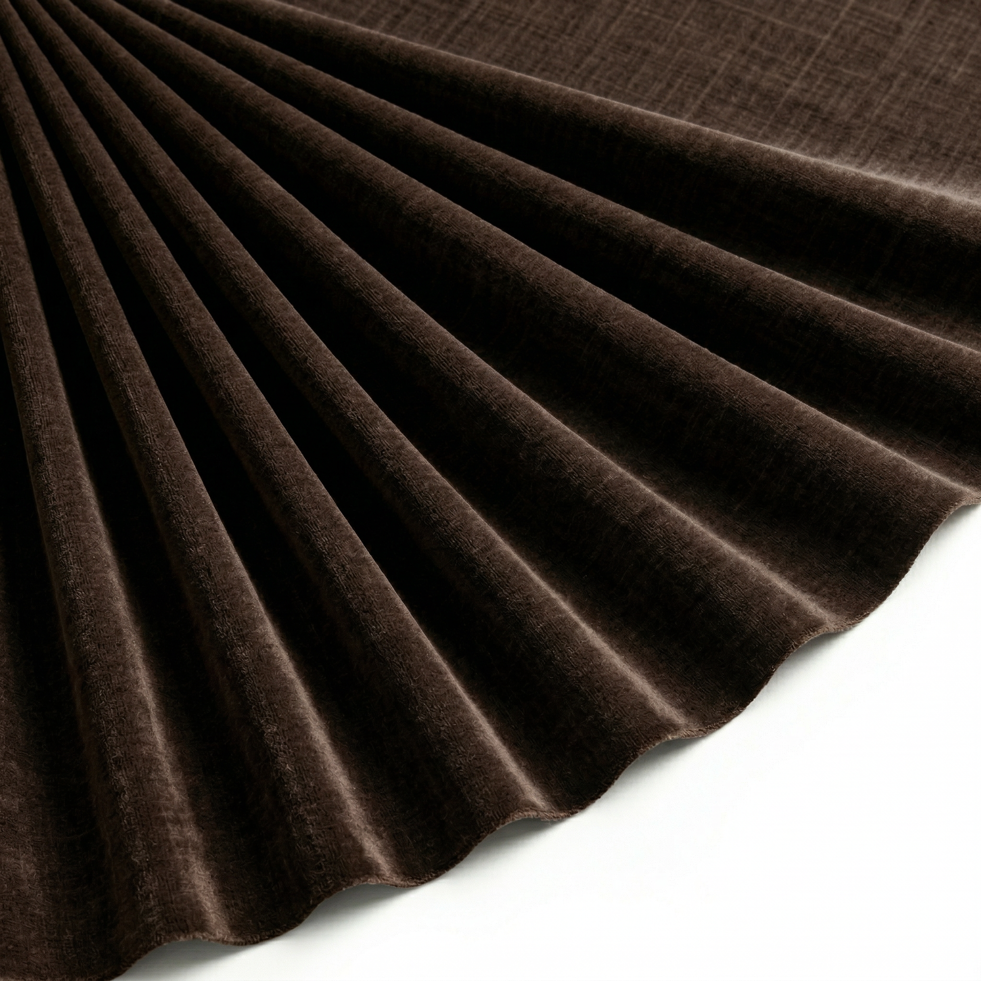 Tissu Velours Mat Extensible Uni Marron