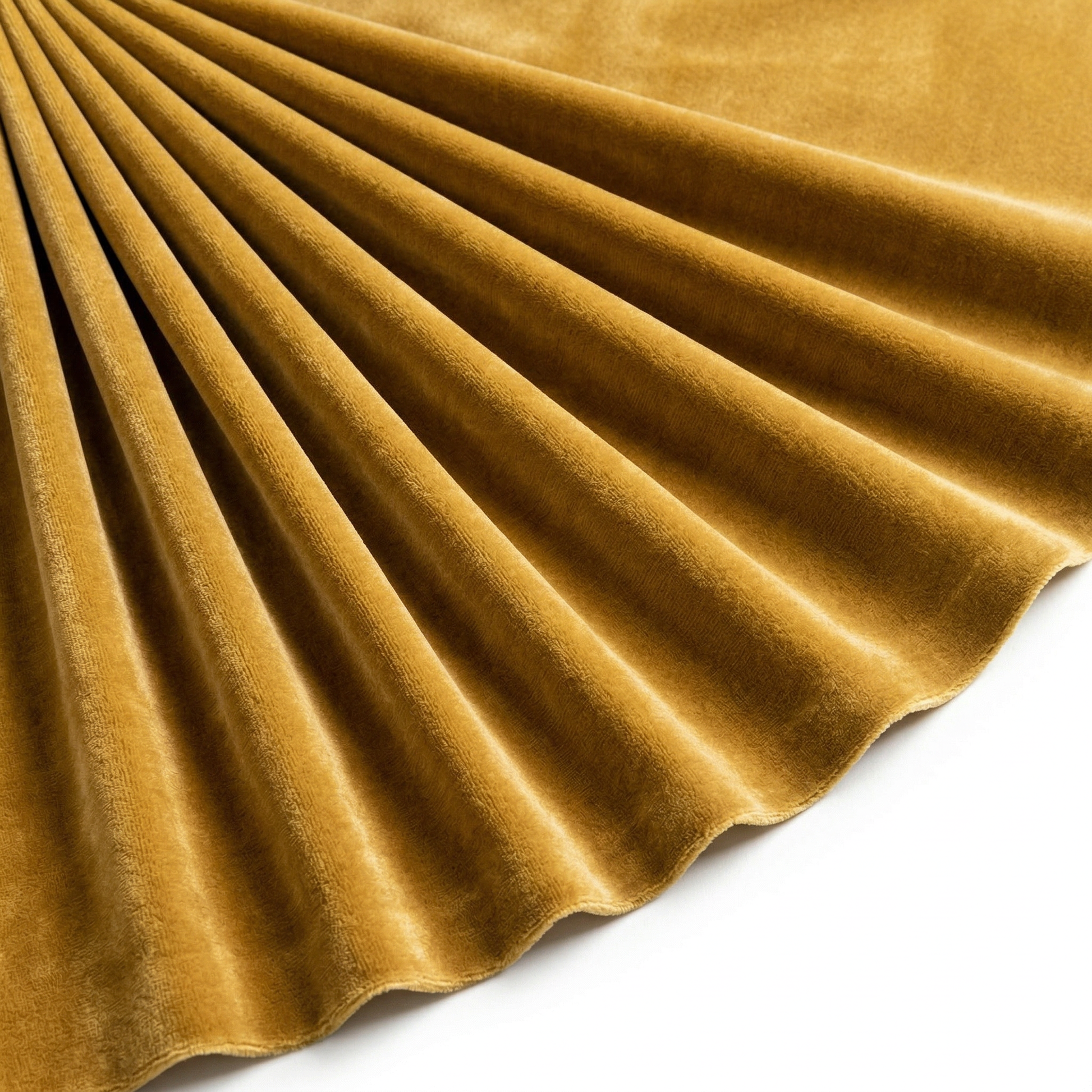 Tissu Velours Mat Extensible Uni Moutarde