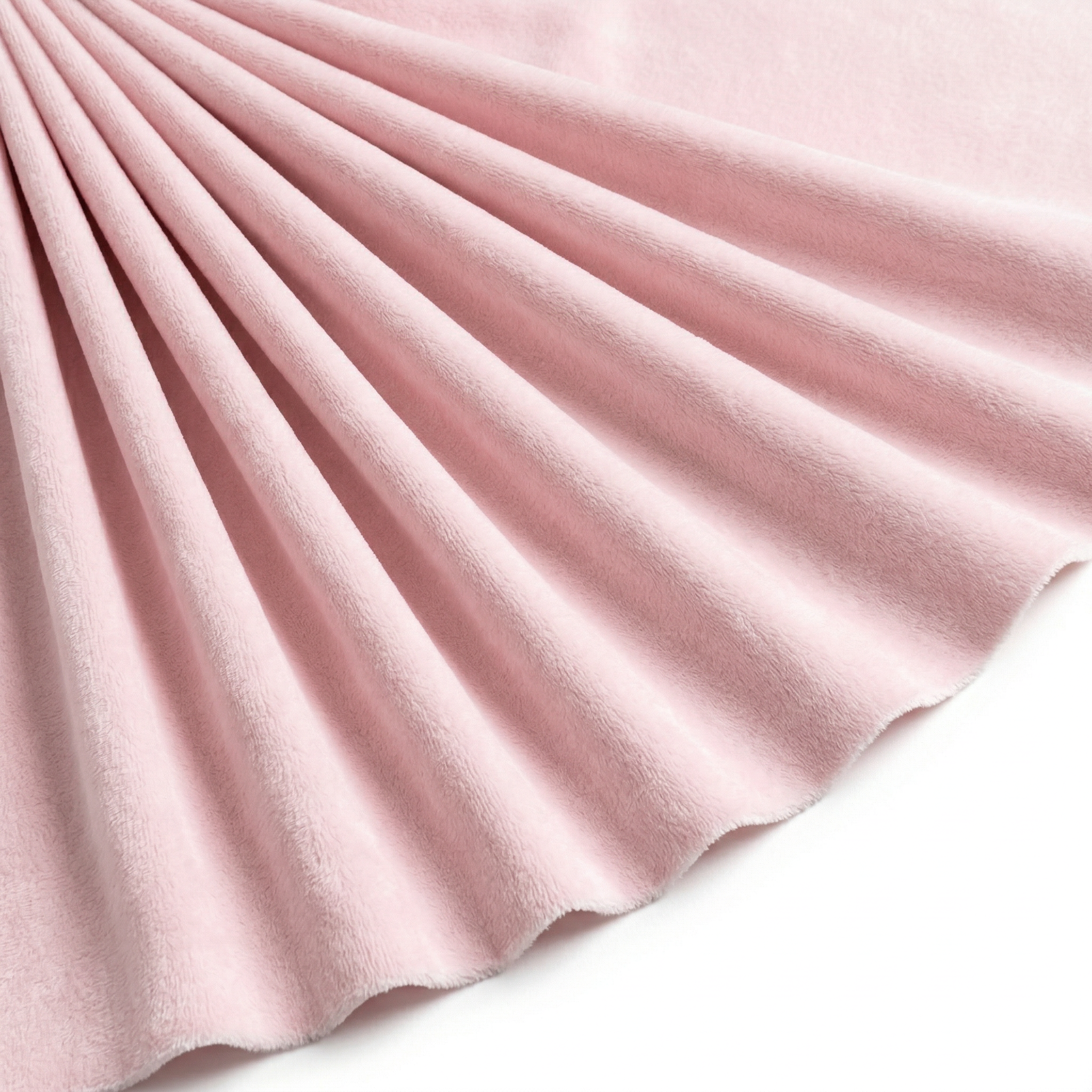 Tissu Velours Mat Extensible Uni Rose clair