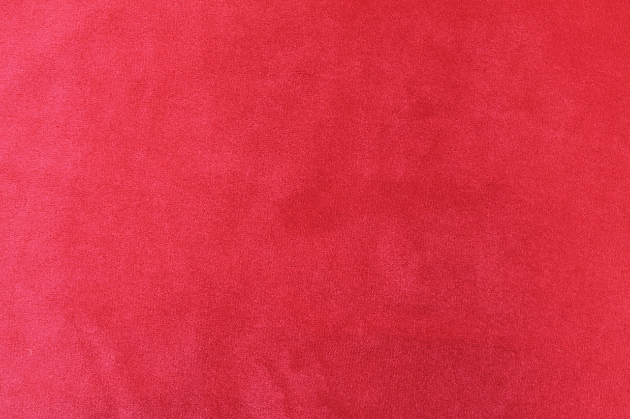 Tissu Velours Mat Extensible Uni Rouge