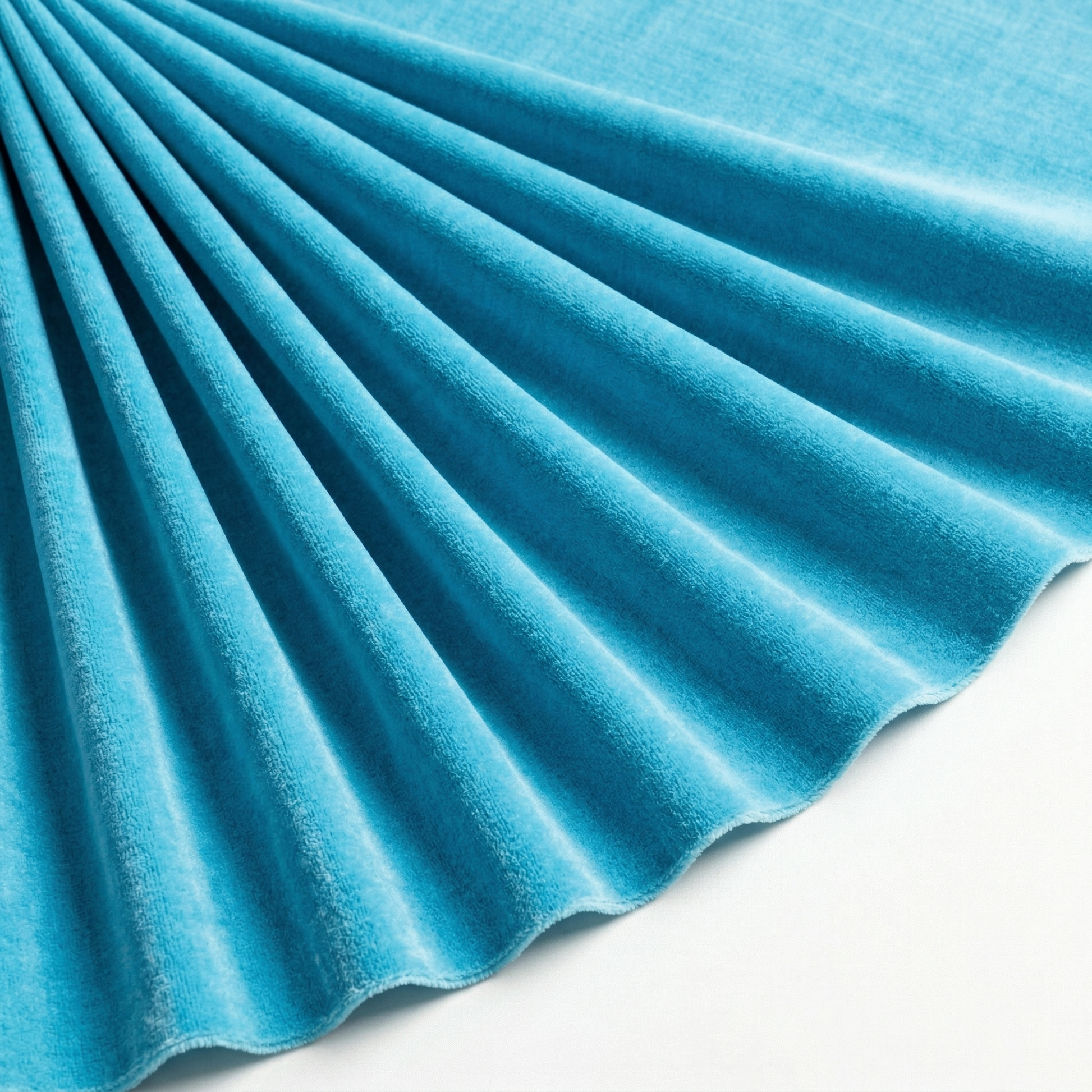 Tissu Velours Mat Extensible Uni Turquoise
