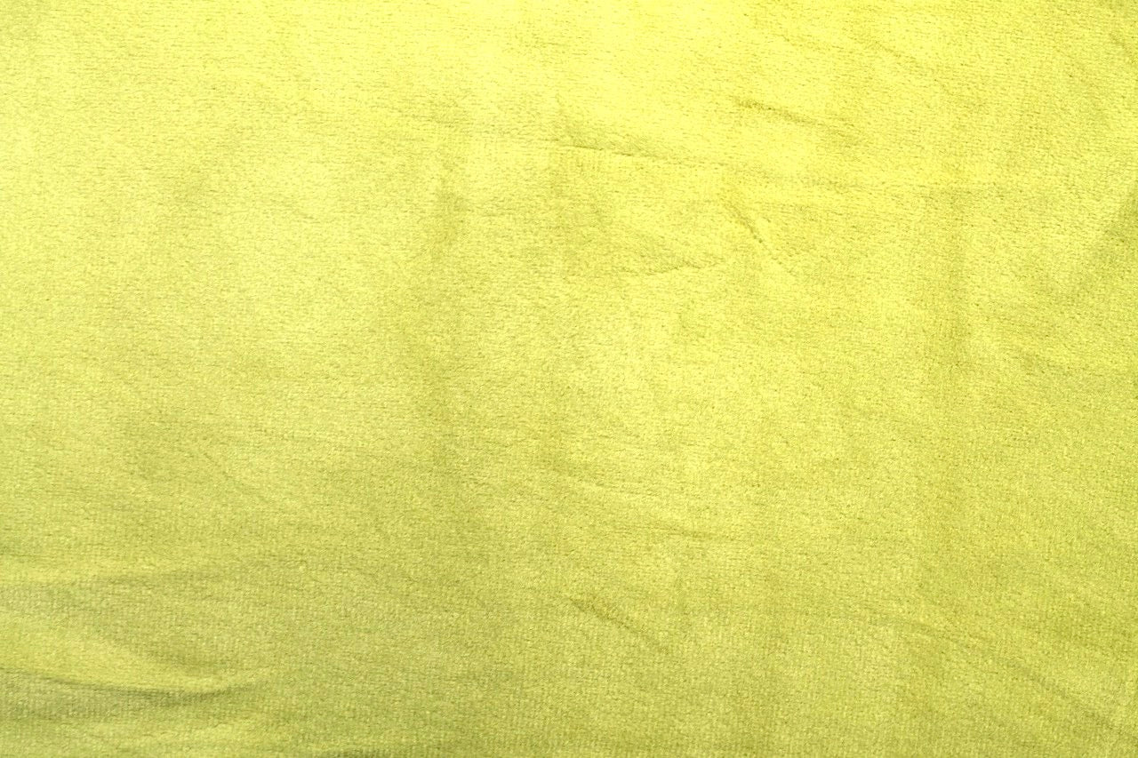 Tissu Velours Mat Extensible Uni Vert Anis