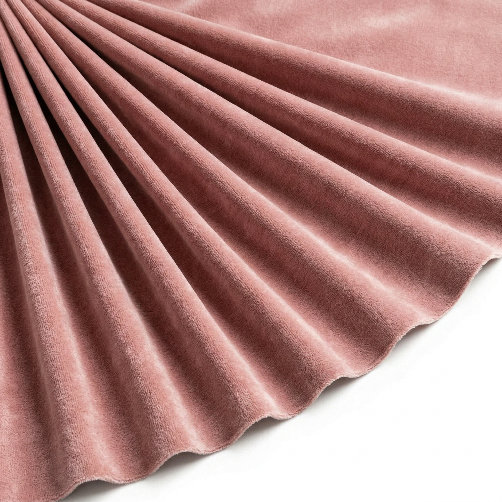 Tissu Velours Mat Extensible Uni Vieux rose