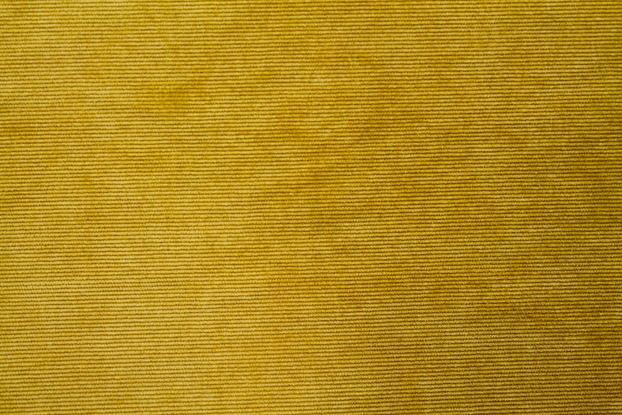 Tissu Velours côtes fines Uni Jaune Safran