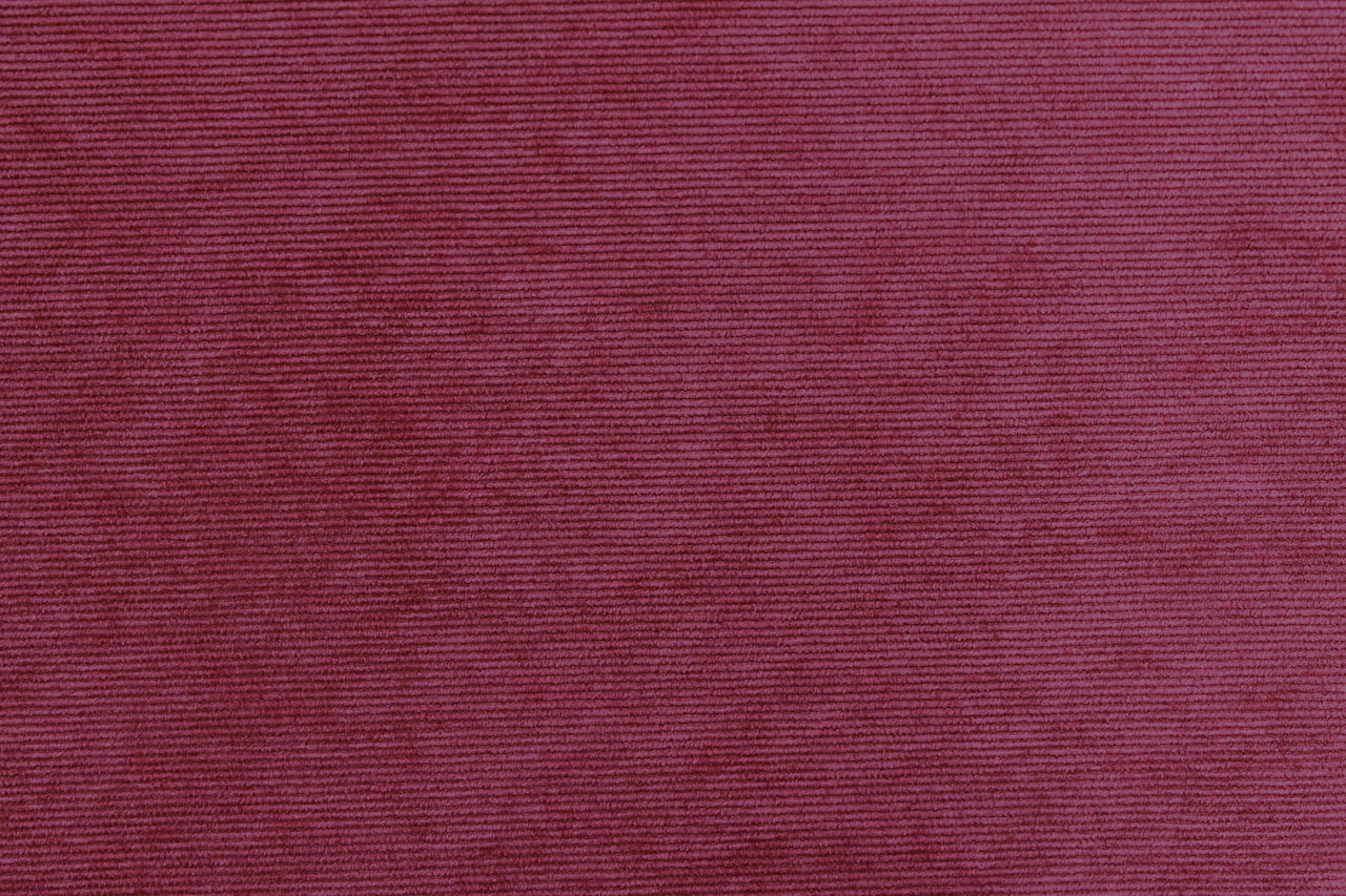 Tissu Velours côtes fines Uni Rouge