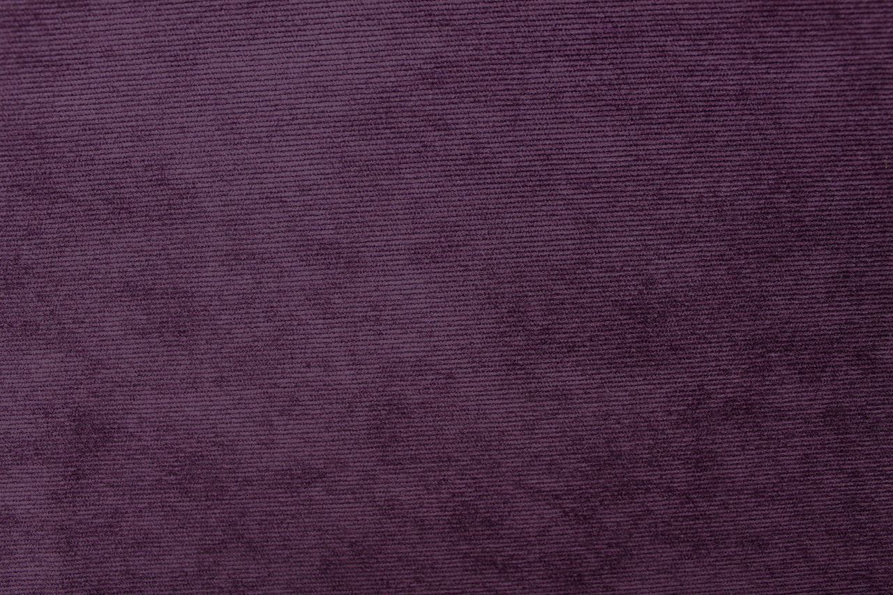 Tissu Velours côtes fines Uni Violet Prune