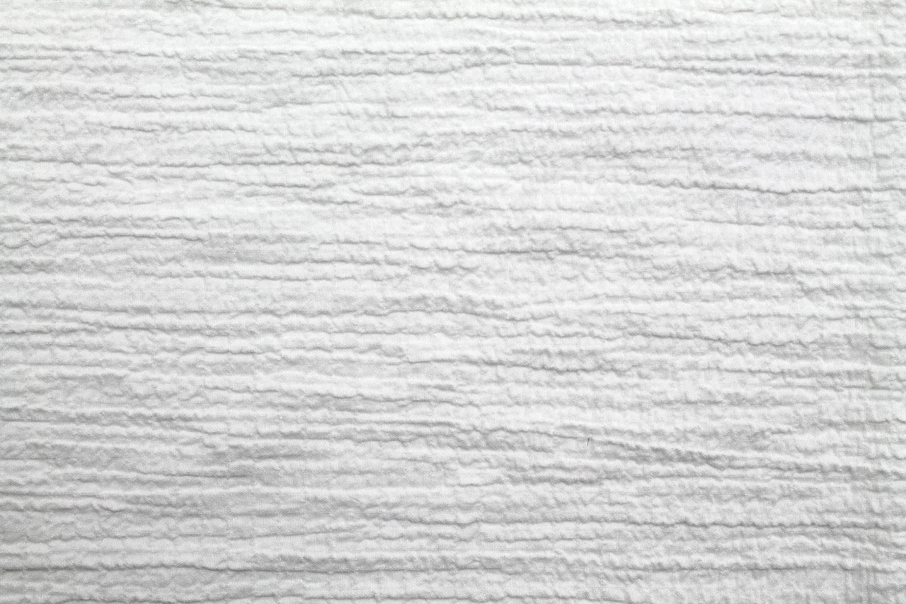 Tissu Viscose Gaufrée Unie Blanc cassé