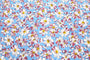Tissu Viscose Imprimée Fleur Solène Bleu Ciel