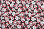 Tissu Viscose Imprimée Fleur Solène Noir