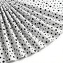Tissu Viscose Imprimée Fond Blanc Bulles Noires