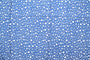 Tissu Viscose Imprimée Fond Indigo Bulles Blanches