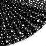 Tissu Viscose Imprimée Fond Noir Bulles Blanches