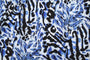 Tissu Viscose Imprimée Léopard Bleu