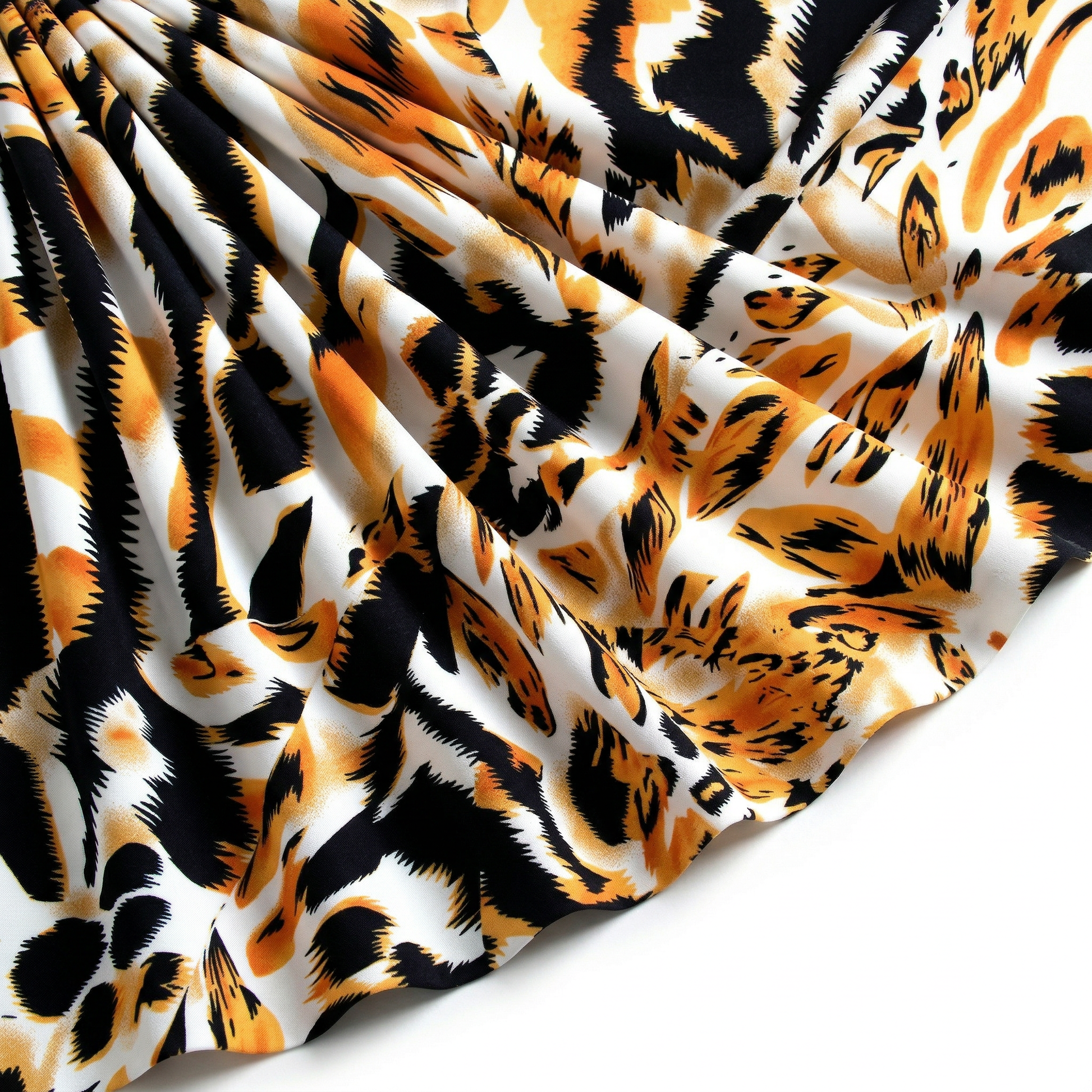 Tissu Viscose Imprimée Léopard Jaune