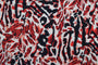 Tissu Viscose Imprimée Léopard Rouge