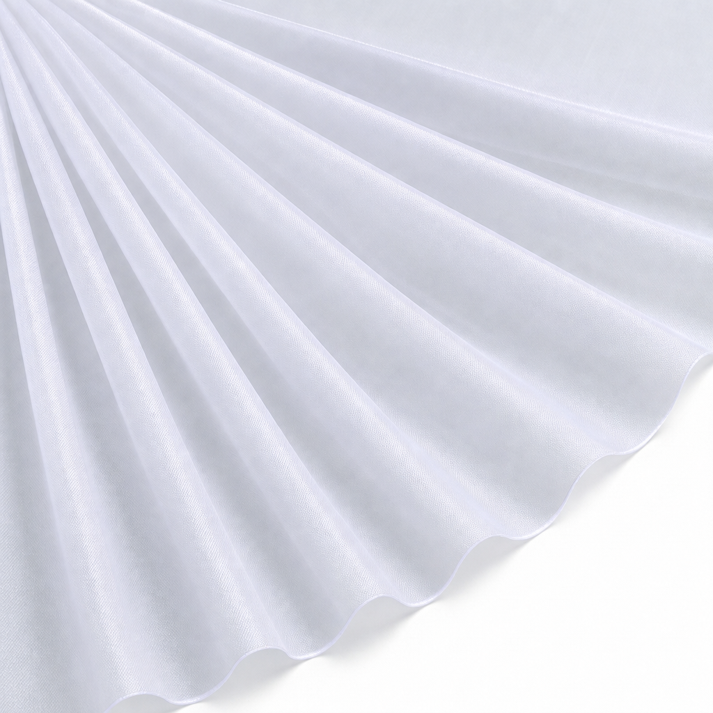 Tissu Voilage Mousseline Largeur 300cm Blanc