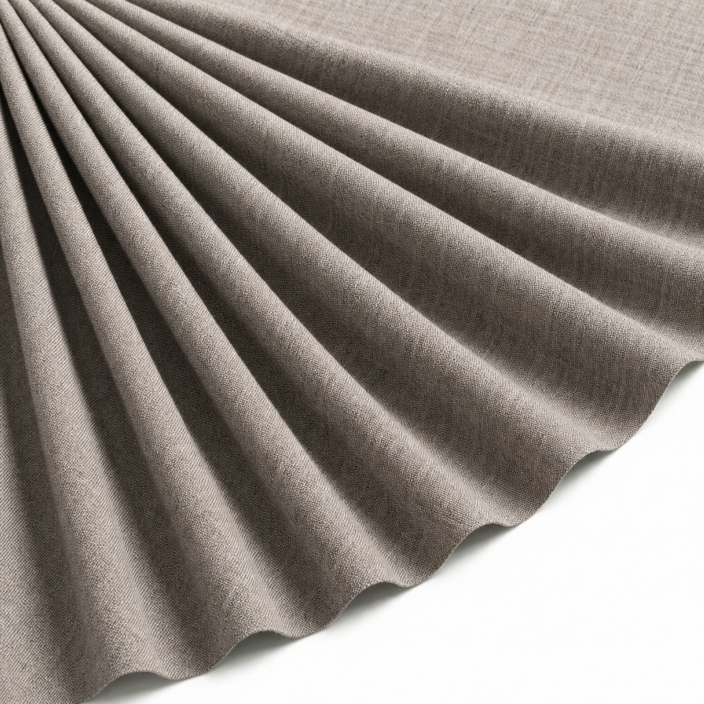 Tissu Voile Fluide Effet Naturel Mélange Beige