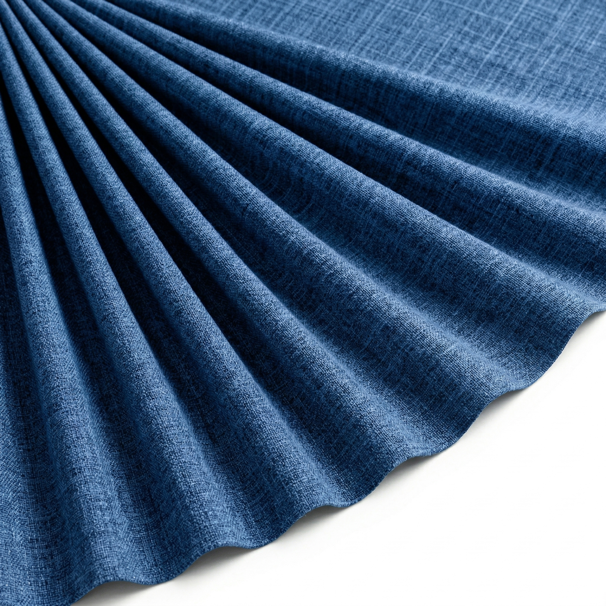 Tissu Voile Fluide Effet Naturel Mélange Indigo