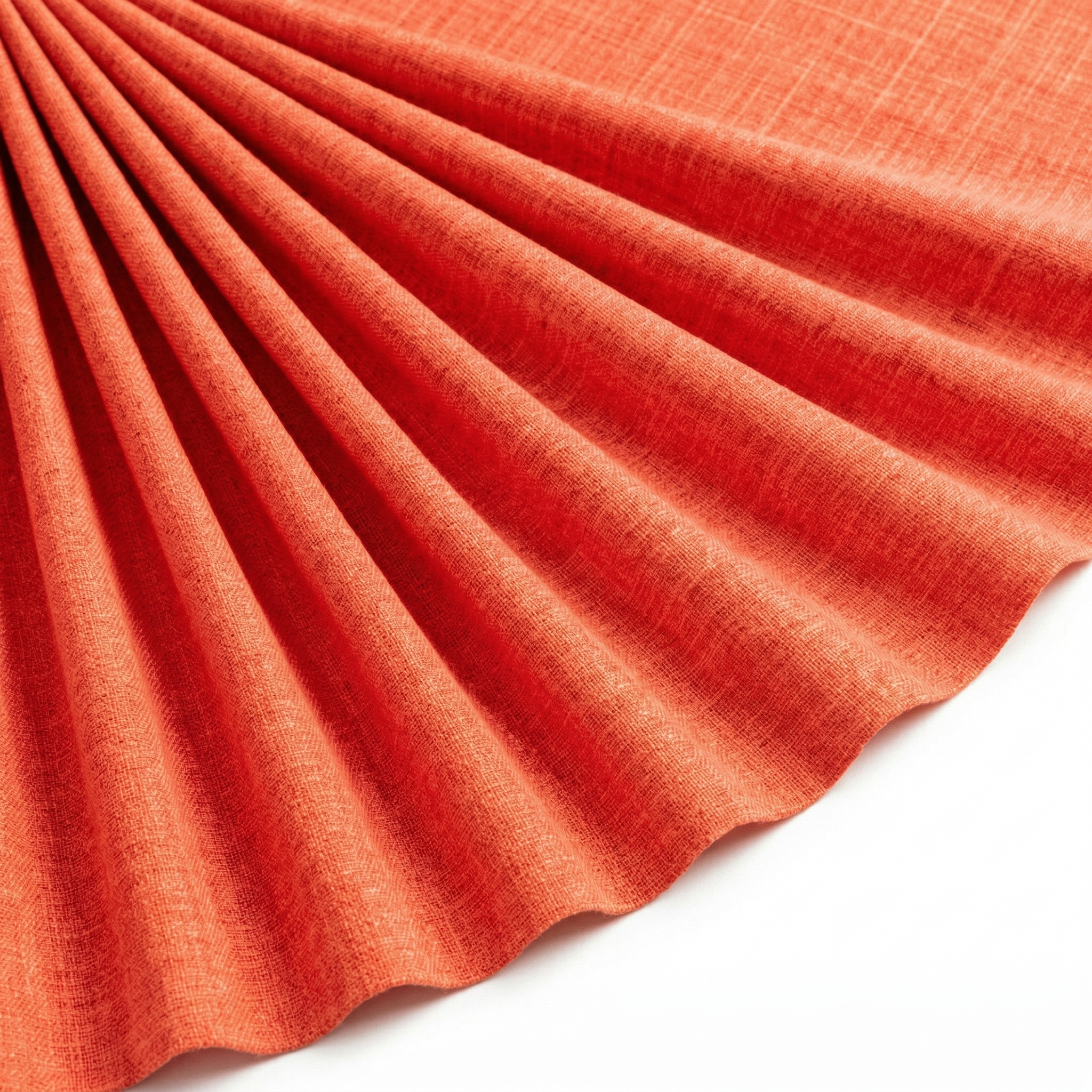Tissu Voile Fluide Effet Naturel Mélange Orange
