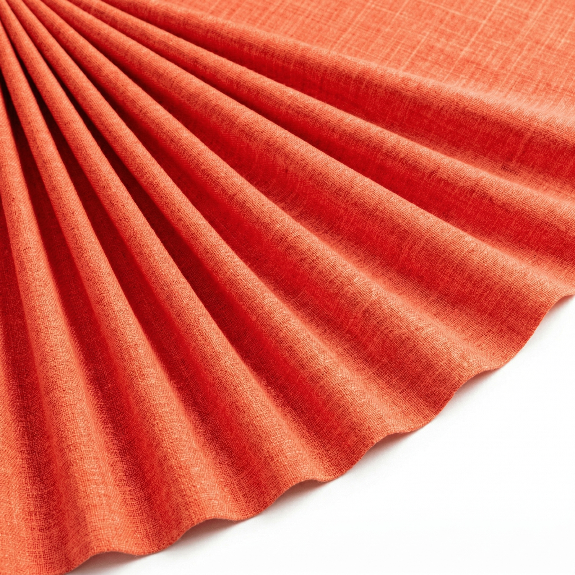 Tissu Voile Fluide Effet Naturel Mélange Orange