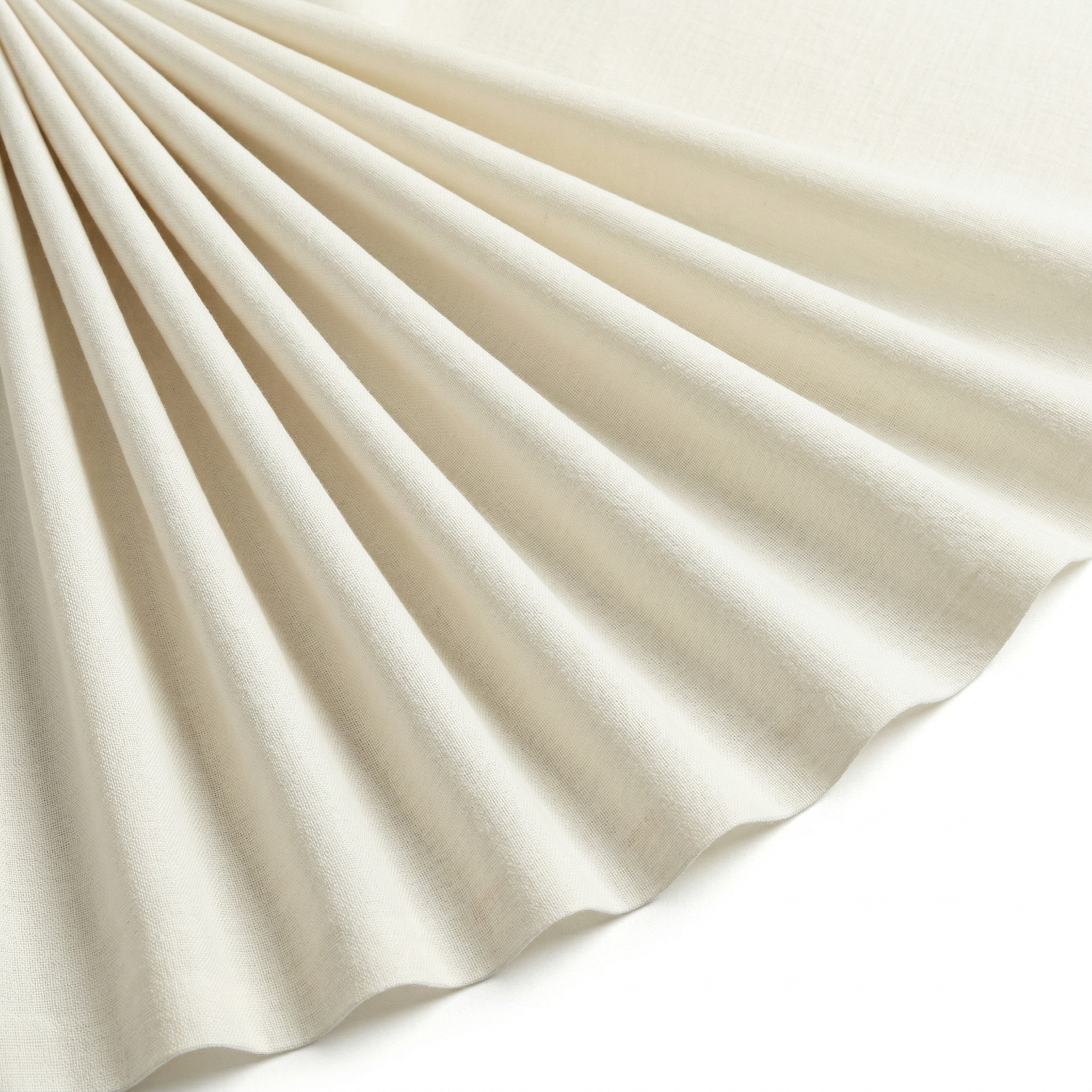 Tissu Voile Polycoton Uni Blanc cassé