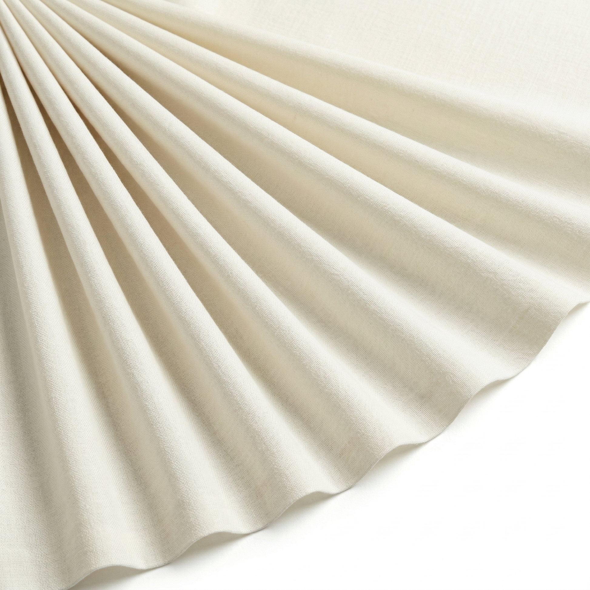 Tissu Voile Polycoton Uni Blanc cassé