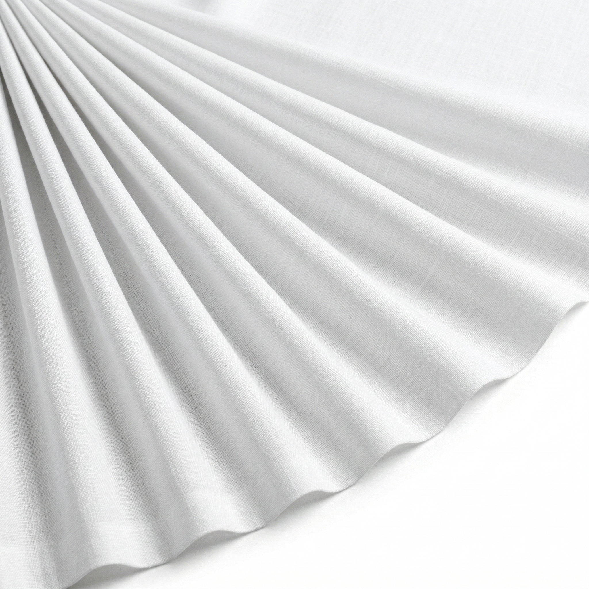 Tissu Voile Polycoton Uni Blanc