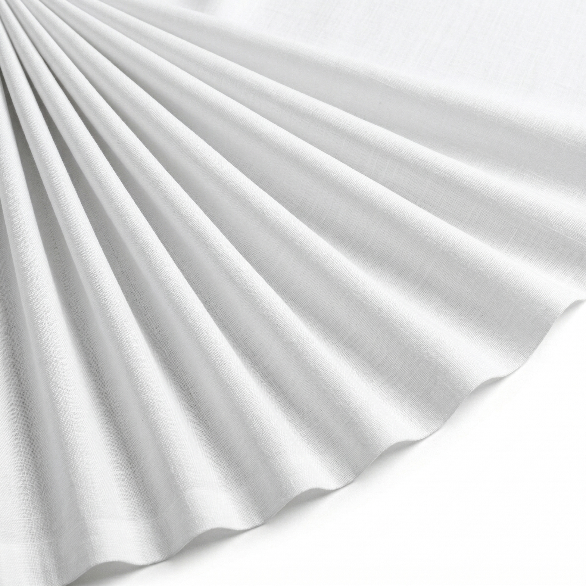 Tissu Voile Polycoton Uni Blanc