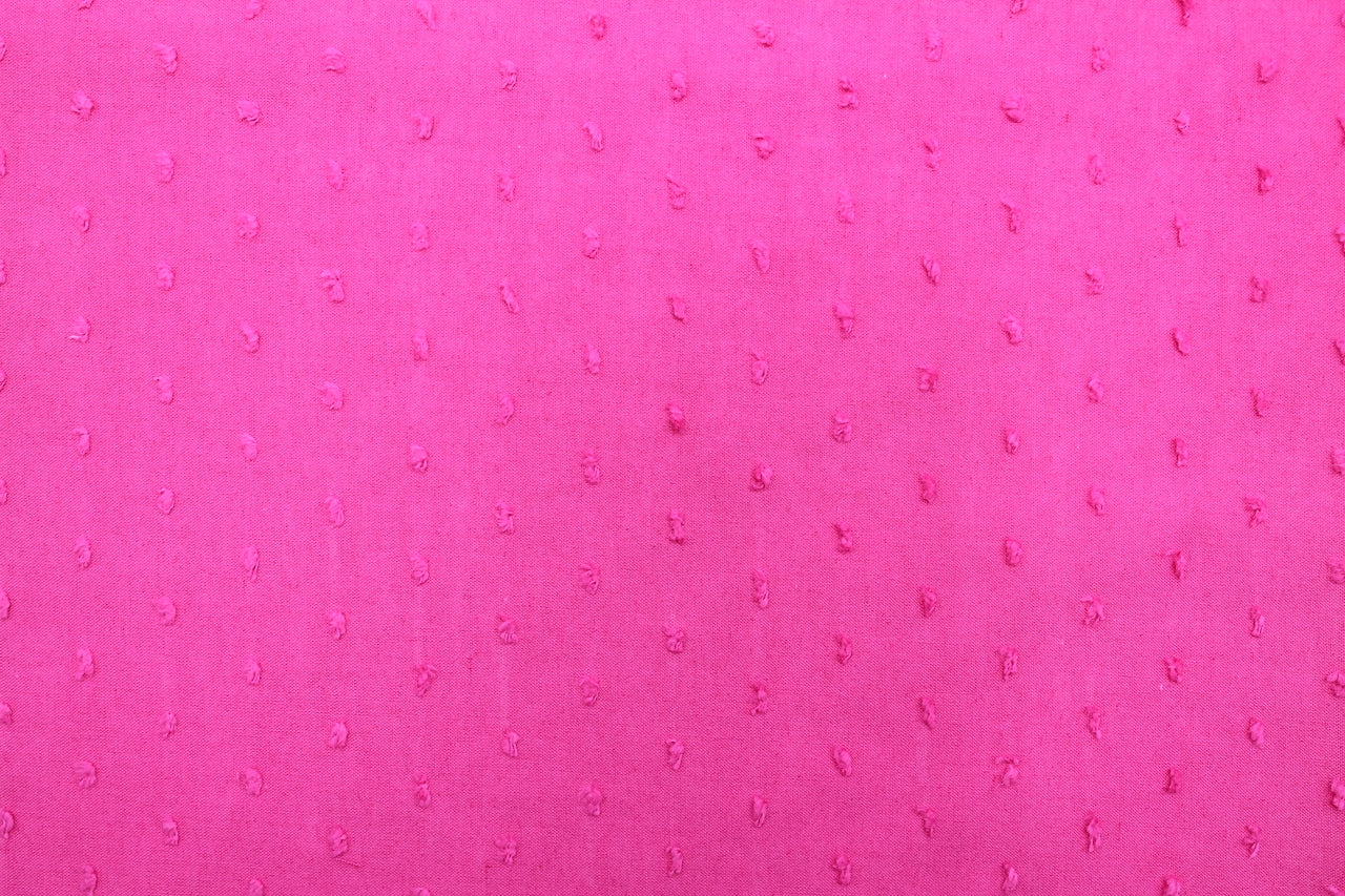 Tissu Voile de Coton Plumetis Fuchsia