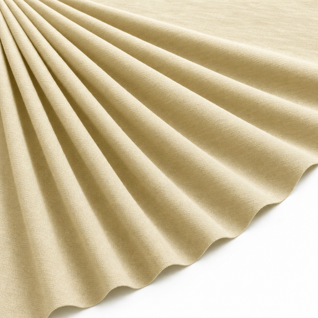 Tissu Voile de Coton Uni Beige