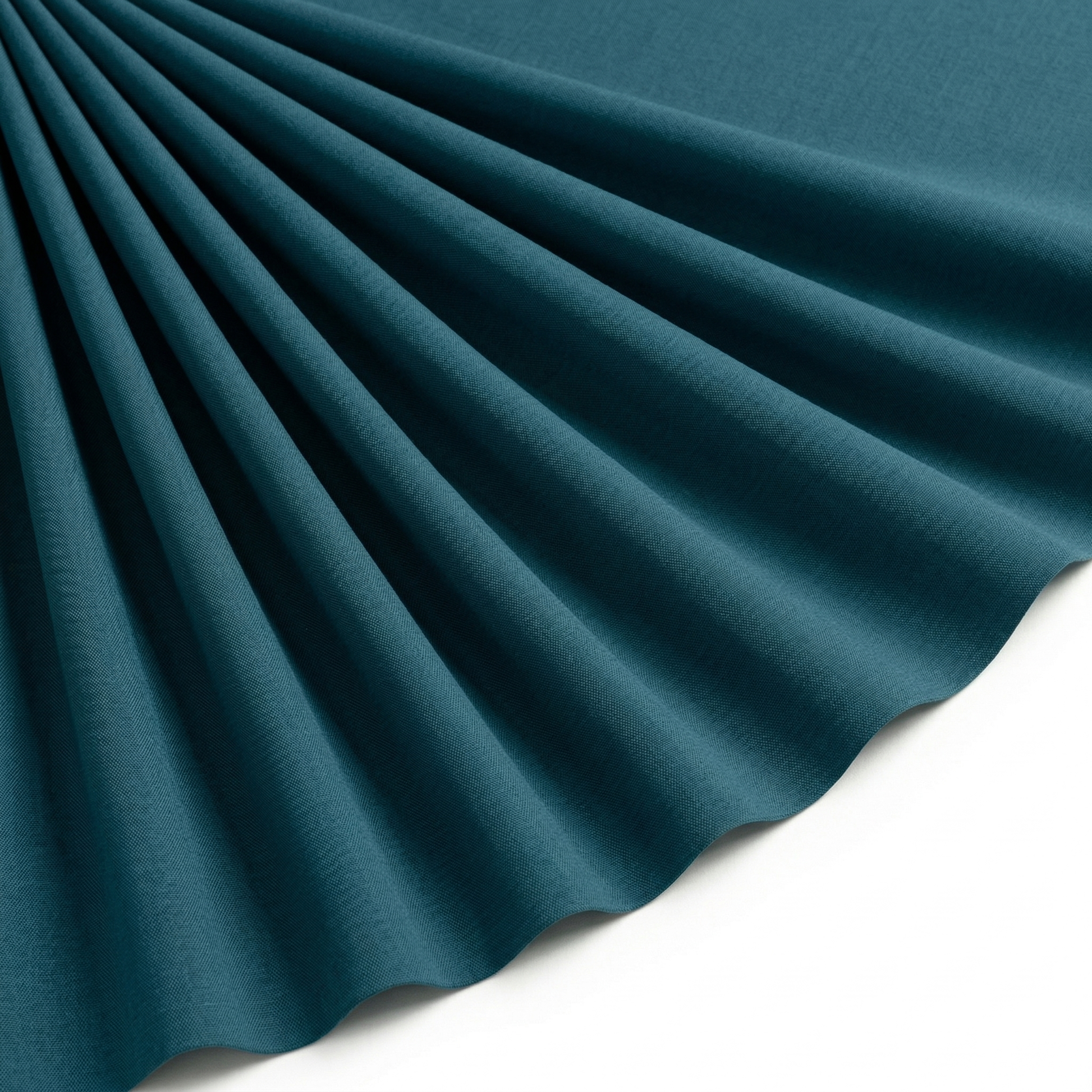 Tissu Voile de Coton Uni Bleu Canard