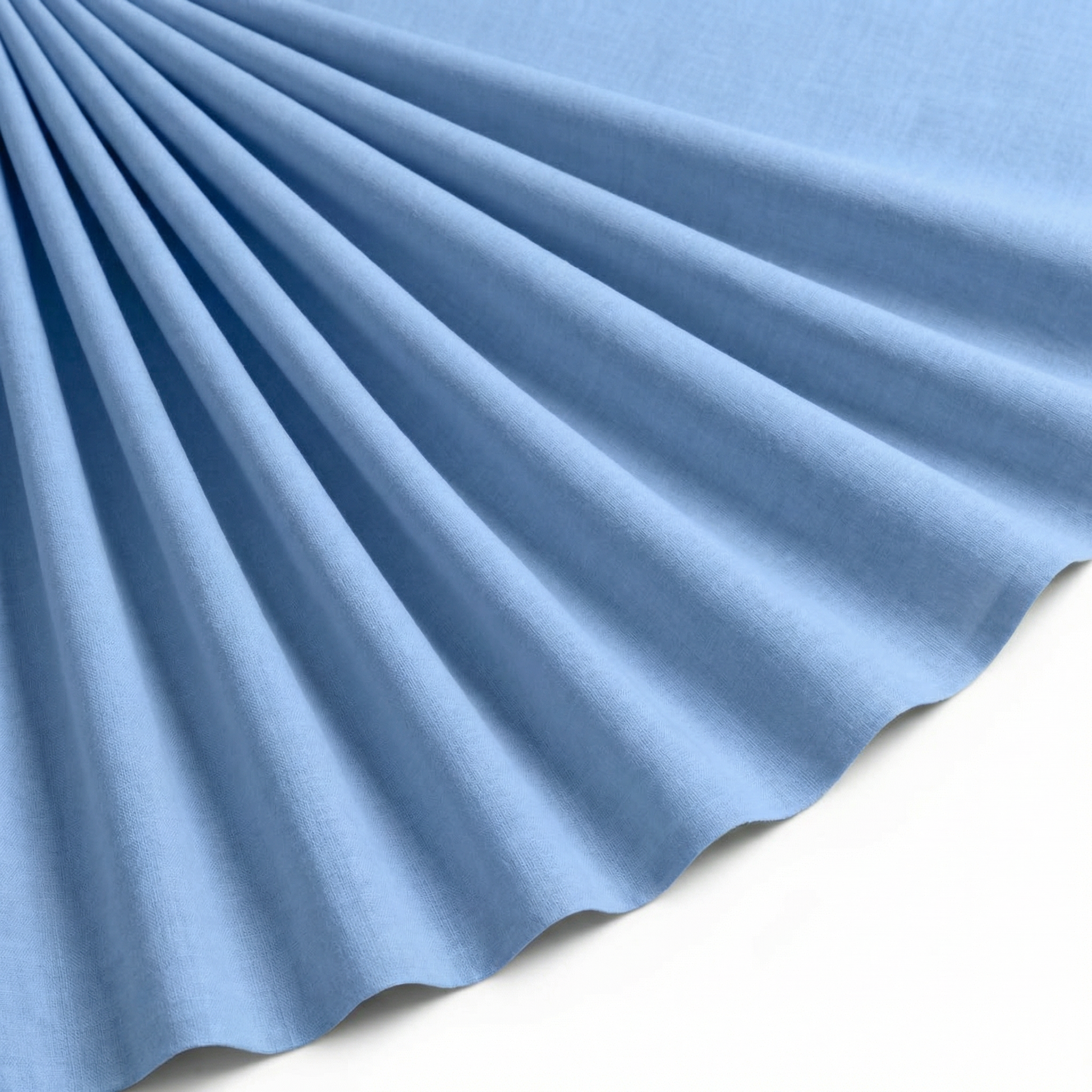 Tissu Voile de Coton Uni Bleu Ciel