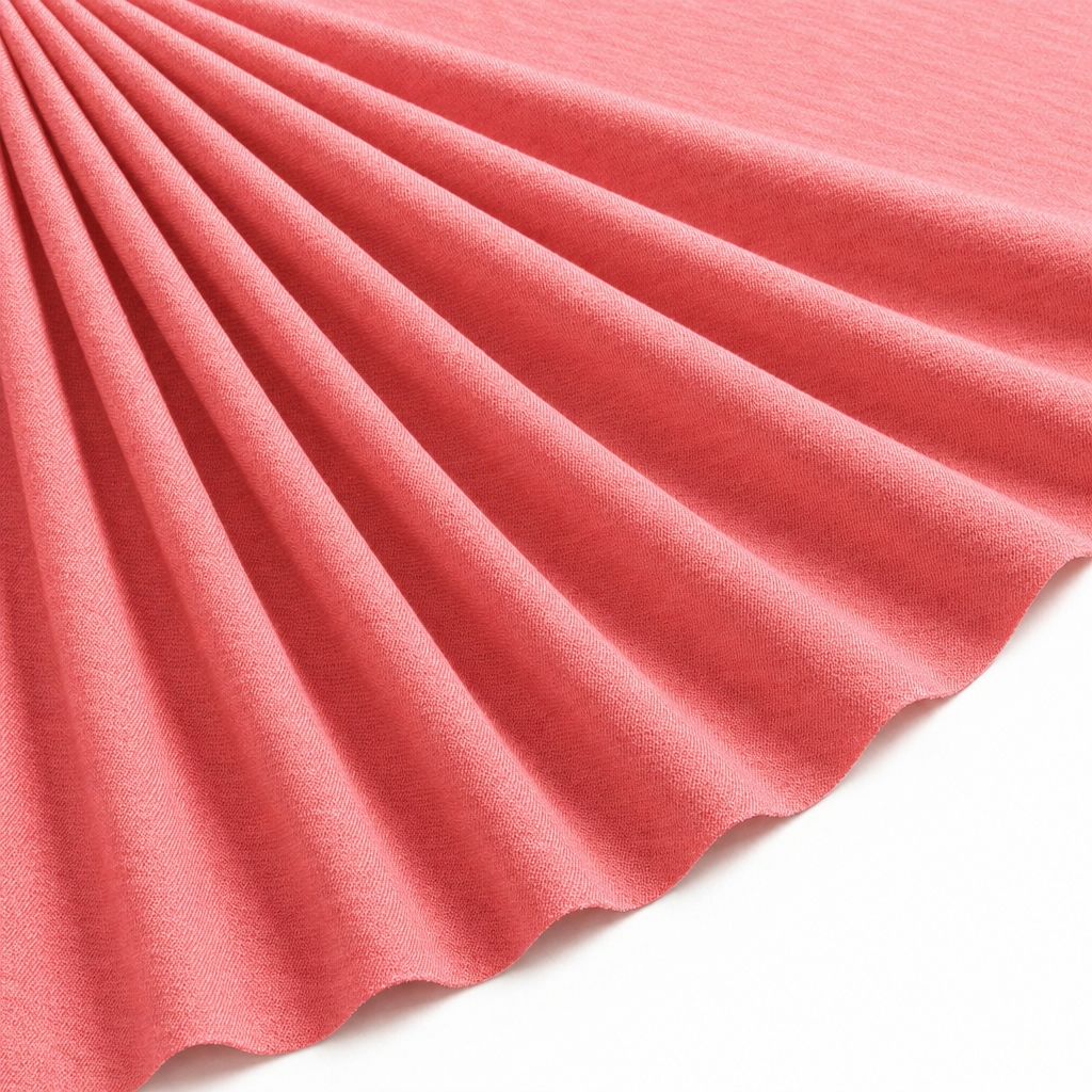 Tissu Voile de Coton Uni Corail