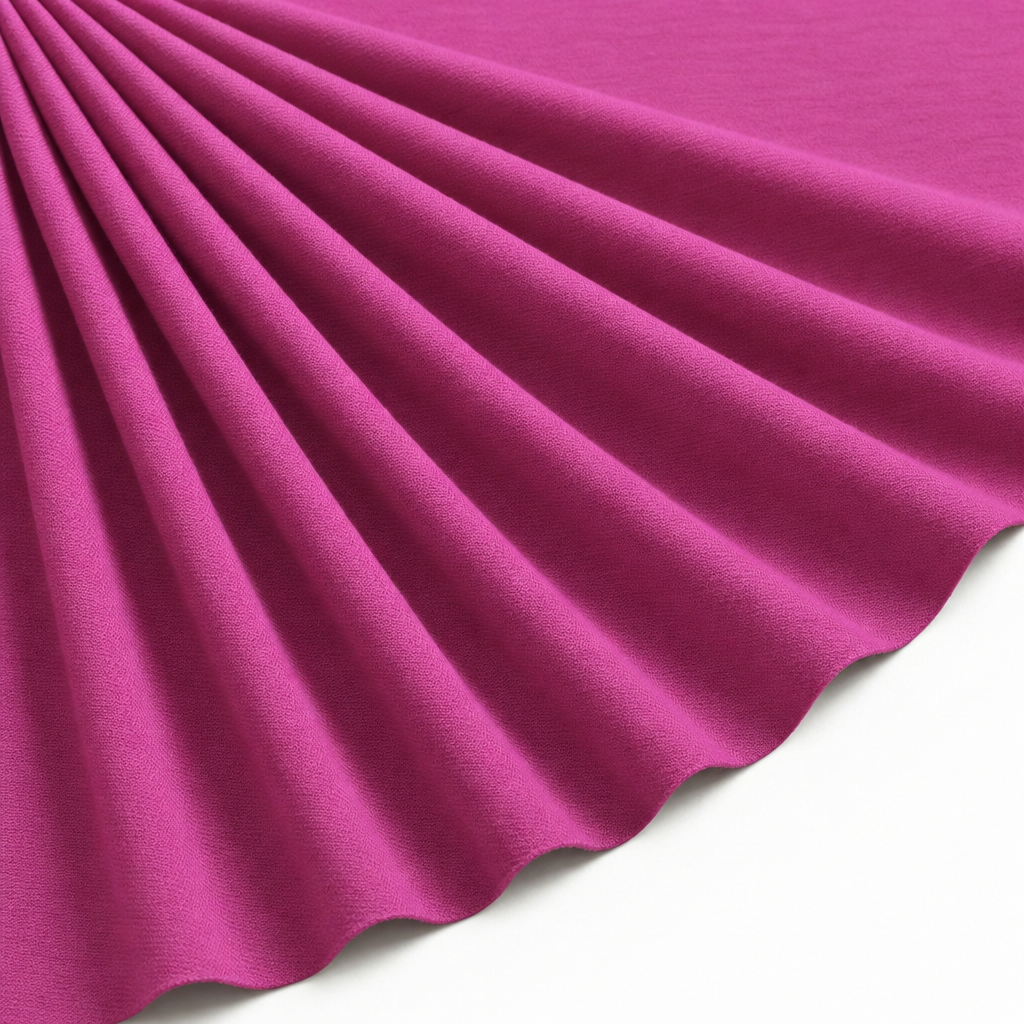 Tissu Voile de Coton Uni Fuchsia